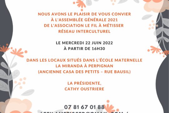 Carton d’invitation AG 2021 LeFilAMetisser